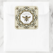 Viktorianisches Honey-Label personalisieren Quadratischer Aufkleber (Tasche)