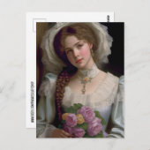 VIKTORIANISCHES HÜBSCHES MÄDCHEN POSTKARTE (Vorne/Hinten)