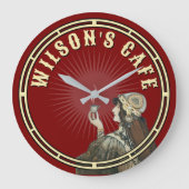 Viktorianisches Jugendstil-Café Große Wanduhr (Vorderseite)