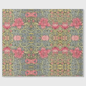 Viktorianisches Jugendstil-Inspiriertes Blume-Must Geschenkpapier (Flach)