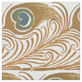 Viktorianisches Jugendstil-Pfauenfedermuster Stoff (Nahaufnahme)