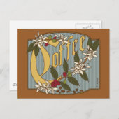 Viktorianisches Kaffeezeichen Postkarte (Vorne/Hinten)