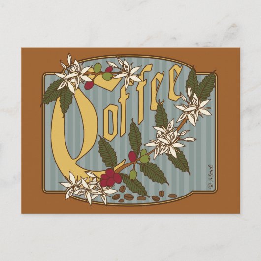 Viktorianisches Kaffeezeichen Postkarte (Vorderseite)