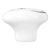 Viktorianisches Kalkfußtalon schwarz-weiß Keramikknauf (Seitenansicht)