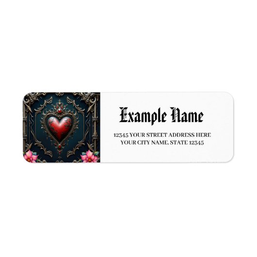 Viktorianisches Karmesin  Gothic Heart  (Vorne)