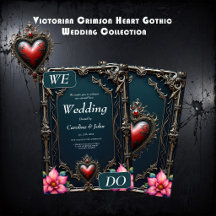 Viktorianisches Karmesin Gothic Heart