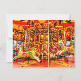 Viktorianisches Karussell Postkarte