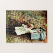 Viktorianisches Kind, das einen Brief verschickt Puzzle (Horizontal)