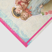 Viktorianisches Kindergeschenk Liebe Herzjunge Mäd Seidenpapier (Ausschnitt)