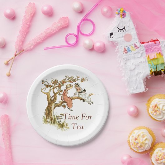 Viktorianisches Kinderillustrations-Tee-Party Pappteller (Party)