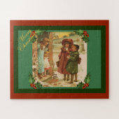 Viktorianisches Kinderweihnachtspause Puzzle (Horizontal)