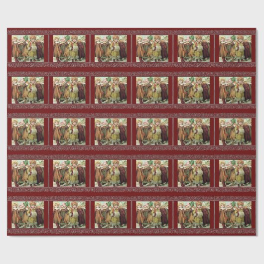 Viktorianisches Kinderweihnachtsverpackungs-Papier Geschenkpapier (Flach)