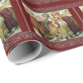 Viktorianisches Kinderweihnachtsverpackungs-Papier Geschenkpapier (Rolleneckpunkt)