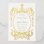 Viktorianisches klassisches Foto für Blumenzarge Folieneinladung (Vorderseite)