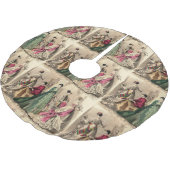 Viktorianisches Kleid mit rosa Bogen Polyester Weihnachtsbaumdecke (Schrägansicht)