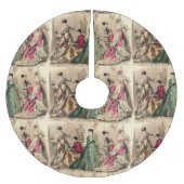Viktorianisches Kleid mit rosa Bogen Polyester Weihnachtsbaumdecke (Vorderseite)