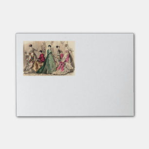 Viktorianisches Kleid mit rosa Bogen Post-it Klebezettel