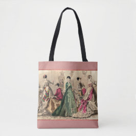 Viktorianisches Kleid mit rosa Bogen Tasche