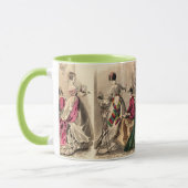 Viktorianisches Kleid mit rosa Bogen Tasse (Links)