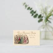Viktorianisches Kleid mit rosa Bow-Visitenkarte Visitenkarte (Stehend Vorderseite)