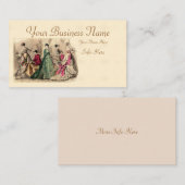 Viktorianisches Kleid mit rosa Bow-Visitenkarte Visitenkarte (Vorne/Hinten)