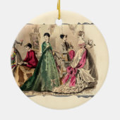 Viktorianisches Kleid mit rosa Keramik Ornament (Hinten)