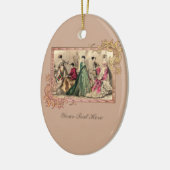 Viktorianisches Kleid mit rosa Keramik Ornament (Links)