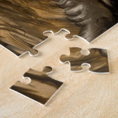 Viktorianisches kleines Mädchen mit Welpen und Mee Puzzle (Seite)