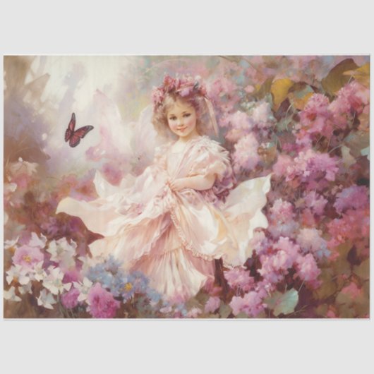 Viktorianisches kleines Mädchen Seidenpapier (Vorderseite)