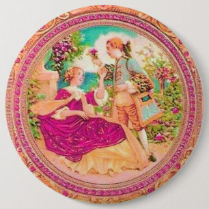 Viktorianisches koloniales französisches Blumenduf Button