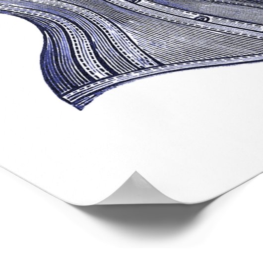 Viktorianisches Korsett oder Bustier, Großes Vinta Poster (Ecke)