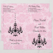 Viktorianisches Kronleuchter-Hochzeitsprogramm (Vorne/Hinten)