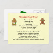 Viktorianisches Lebkuchen Postkarte (Vorne/Hinten)