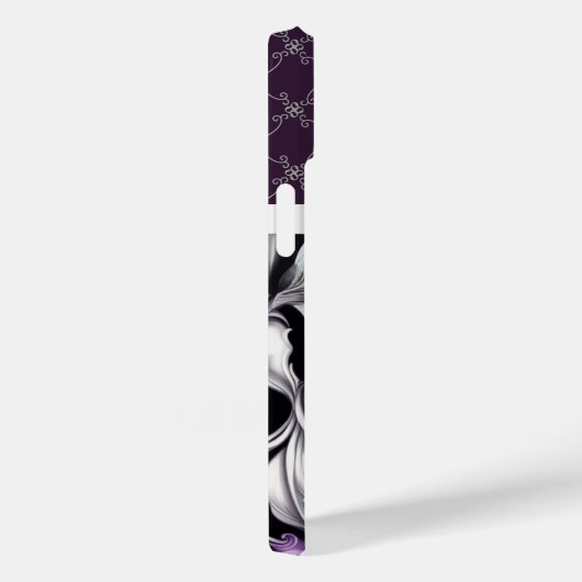 Viktorianisches Lila Schwarzes Silber Case-Mate iPhone Hülle (Rückseite / Rechts)