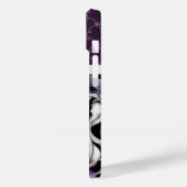 Viktorianisches Lila Schwarzes Silber Case-Mate iPhone Hülle (Rückseite / Links)