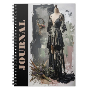 Viktorianisches Little Black Dress Journal LBD Notizblock