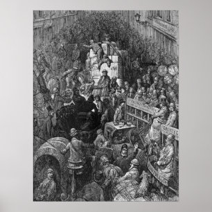 Viktorianisches London - Ein City Throughfare Poster