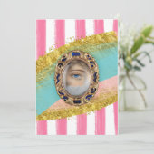 Viktorianisches Lover's Eye, Originalkunst, Einlad Einladung (Stehend Vorderseite)