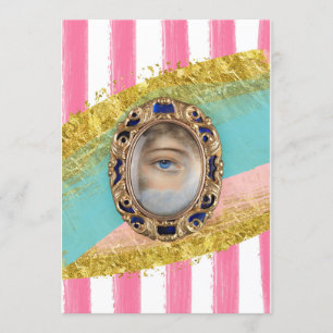 Viktorianisches Lover's Eye, Originalkunst, Einlad Einladung