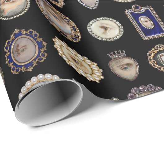 Viktorianisches Lover's Eyes-Geschenkpapier Geschenkpapier (Rolleneckpunkt)