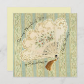 Viktorianisches Lüfterdenken auf Ihrer Karte (Vorne/Hinten)