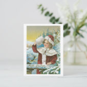 Viktorianisches Mädchen - Frohe Weihnachten (Stehend Vorderseite)