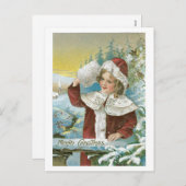 Viktorianisches Mädchen - Frohe Weihnachten (Vorne/Hinten)