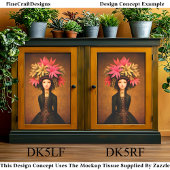 Viktorianisches Mädchen, großer Blumenhut DK5LF De Seidenpapier