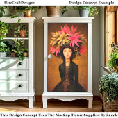 Viktorianisches Mädchen, großer Blumenhut DK5LF De Seidenpapier