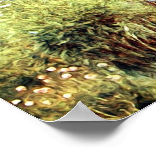 Viktorianisches Mädchen im Blumengarten Poster (Ecke)