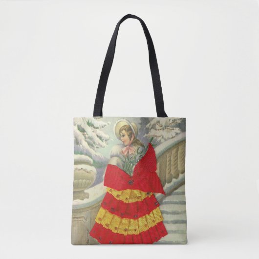 Viktorianisches Mädchen im Winter Tasche (Vorderseite)