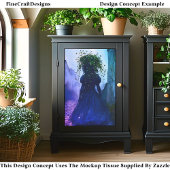 Viktorianisches Mädchen in grünem Kleid DG7R Entfä Seidenpapier