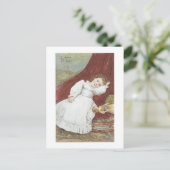 Viktorianisches Mädchen mit ihrer Puppe Postkarte (Stehend Vorderseite)