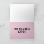 VIKTORIANISCHES MÄDCHEN MIT KATZGEBURTSKARTE KARTE (Innenseite)